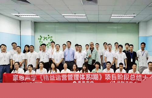 【優制咨詢項目動態】豪恩聲學《精益運營HPS-I期：人效提升與精益車間》項目階段總結會報道
